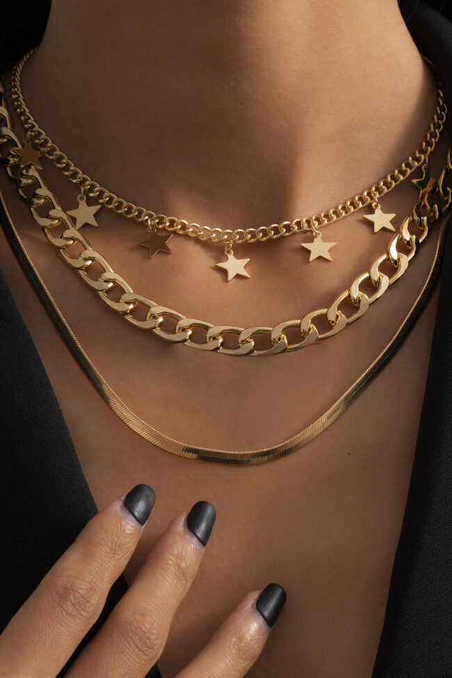 Fashion Simplicity Solid Split Joint Necklaces