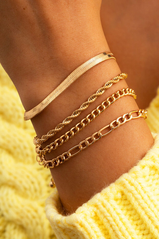 Fashion Simplicity Solid Split Joint Bracelets