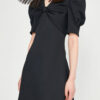 Fashion Casual Solid Split Joint V Neck A Line Dresses