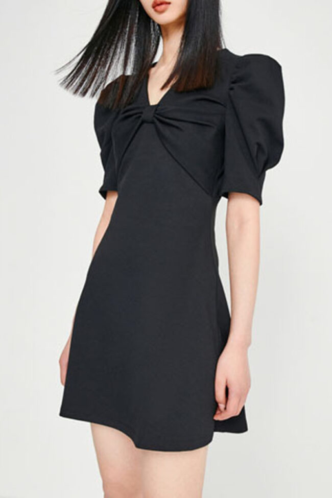 Fashion Casual Solid Split Joint V Neck A Line Dresses