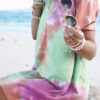 Fashion Street Tie Dye O Neck Princess Dresses