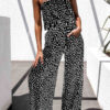 Fashion Casual Print Split Joint Strapless Loose Jumpsuits