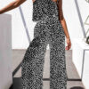 Fashion Casual Print Split Joint Strapless Loose Jumpsuits