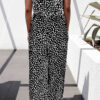 Fashion Casual Print Split Joint Strapless Loose Jumpsuits