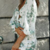 Spring And Summer Print Tie Dress