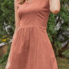 Fashion Casual Solid Split Joint V Neck A Line Dresses