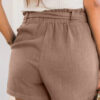 Solid Pocket With Belt High Waist Wide Leg Solid Color Bottoms