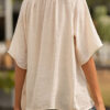 Fashion Casual Solid Split Joint Square Collar Tops