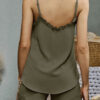 Fashion Living Solid Split Joint V Neck Sleeveless Two Pieces