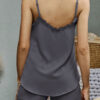 Fashion Living Solid Split Joint V Neck Sleeveless Two Pieces