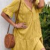 Fashion Sweet Solid Split Joint V Neck A Line Dresses