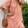 Fashion Sweet Solid Split Joint V Neck A Line Dresses