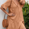 Fashion Sweet Solid Split Joint V Neck A Line Dresses