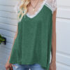 Fashion Casual Solid Split Joint V Neck T-Shirts