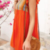 Fashion Casual Striped Split Joint O Neck A Line Dresses