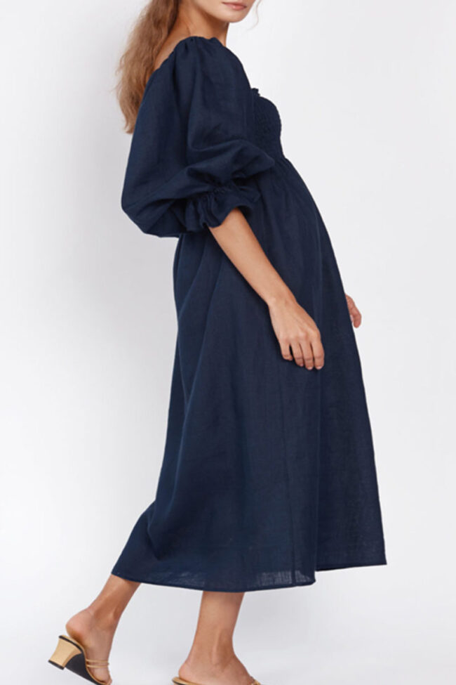 Sweet Solid Split Joint Off the Shoulder Princess Dresses