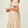 Fashion Casual Dot Backless Square Collar Princess Dresses