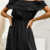 Fashion Casual Solid Split Joint Off the Shoulder A Line Dresses