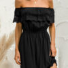 Fashion Casual Solid Split Joint Off the Shoulder A Line Dresses