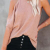 Fashion Casual Solid Hollowed Out O Neck T-Shirts