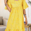 Fashion Street Dot Split Joint O Neck Princess Dresses