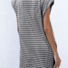 Fashion Casual Striped Split Joint O Neck Pencil Skirt Dresses