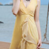 Fashion Vacation Split Joint V Neck A Line Dresses