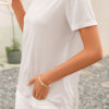 Fashion Simplicity Solid Backless O Neck T-Shirts