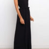 Fashion Casual Solid Split Joint Strapless Loose Jumpsuits