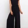 Fashion Casual Solid Split Joint Strapless Loose Jumpsuits