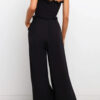 Fashion Casual Solid Split Joint Strapless Loose Jumpsuits