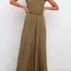 Fashion Casual Solid Split Joint Strapless Loose Jumpsuits