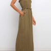 Fashion Casual Solid Split Joint Strapless Loose Jumpsuits