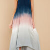 Street Tie Dye Split Joint Spaghetti Strap Irregular Dresses