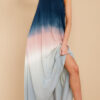 Street Tie Dye Split Joint Spaghetti Strap Irregular Dresses