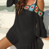 Fashion Casual Patchwork Hollowed Out Spaghetti Strap Dresses