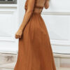 Fashion Casual Solid Backless O Neck A Line Dresses