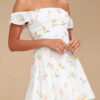 Fashion Street Print Split Joint Off the Shoulder A Line Dresses