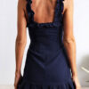 Fashion Sweet Solid Split Joint Spaghetti Strap A Line Dresses