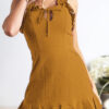 Fashion Sweet Solid Split Joint Spaghetti Strap A Line Dresses