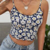 Fashion Casual Print Spaghetti Strap Tops