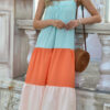 Bohemian Solid Split Joint Spaghetti Strap Sleeveless Dresses