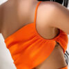 Fashion Street Solid Backless Spaghetti Strap Tops