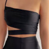 Fashion Street Solid Backless Spaghetti Strap Tops