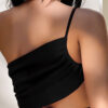 Fashion Street Solid Backless Spaghetti Strap Tops