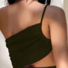 Fashion Street Solid Backless Spaghetti Strap Tops