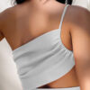 Fashion Street Solid Backless Spaghetti Strap Tops