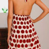 Fashion Casual Dot Backless Halter A Line Dresses