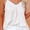 Fashion Street Solid Split Joint V Neck Tops