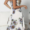 Fashion Casual Print Split Joint Spaghetti Strap A Line Dresses